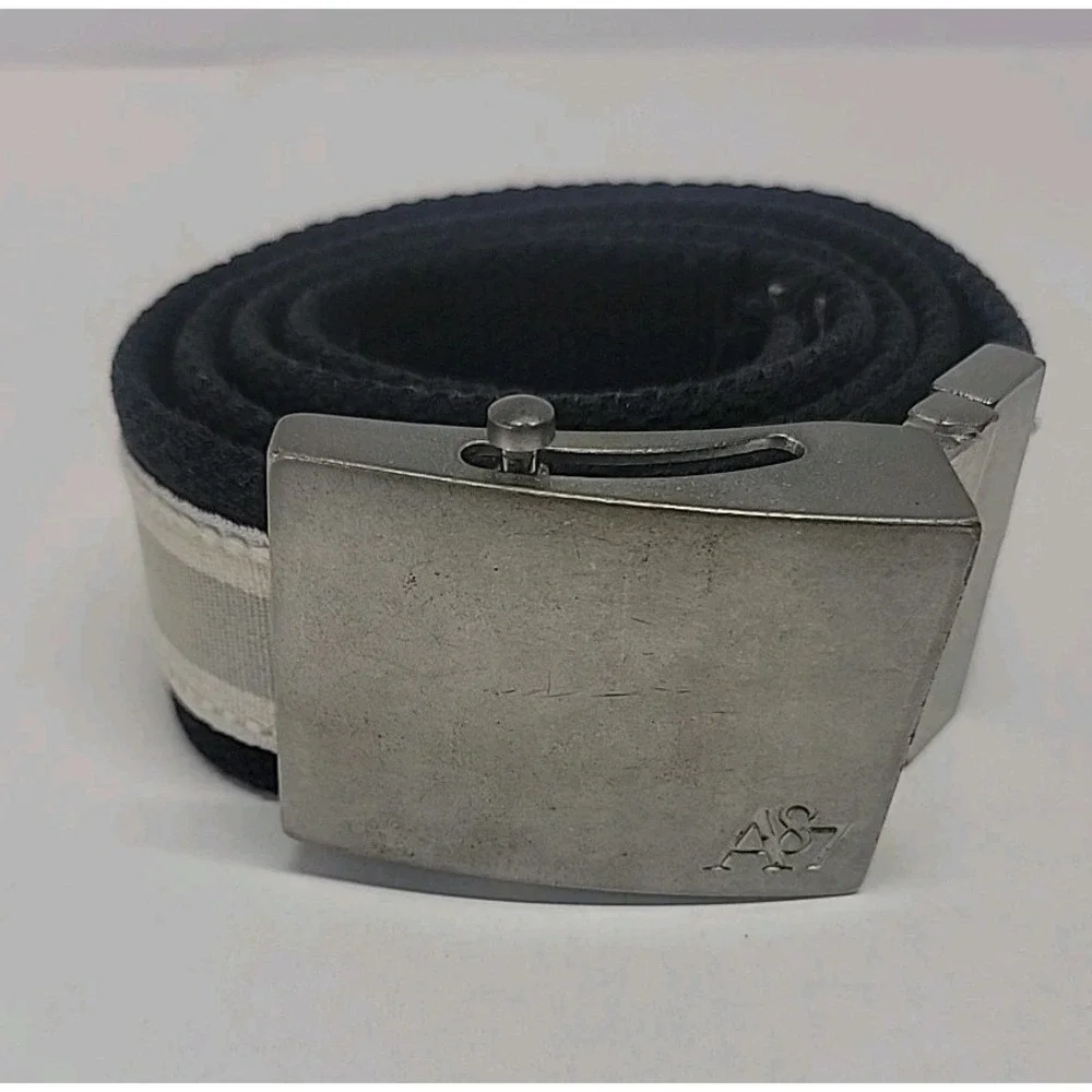 Unisex Aeropostale A87 Multicolor & Blue Reversible‎ Belt Slide Buckle S/M